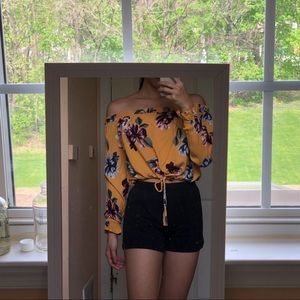 Floral off the shoulder top